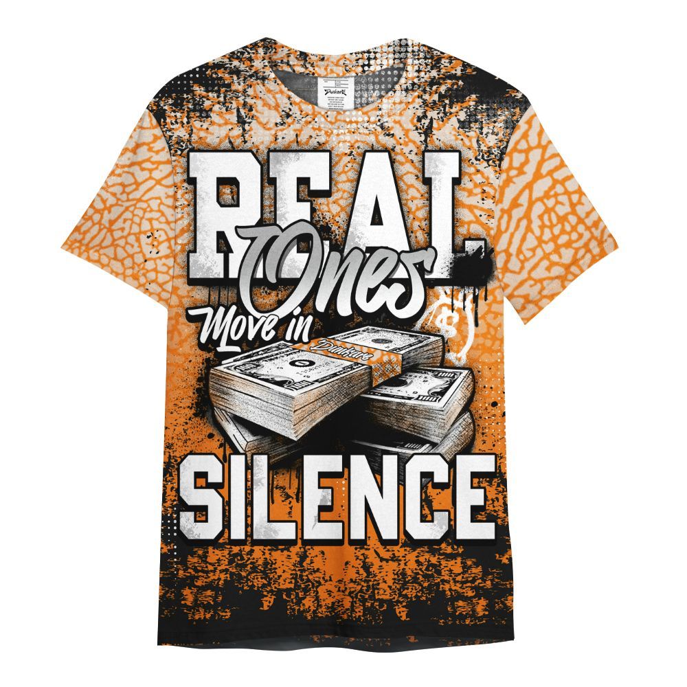 Shirt To Match Orange Citrus 3s - Move In Silence Money Street Retro All Over Print