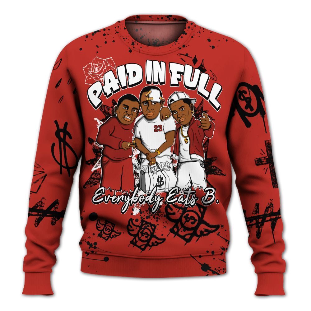 Sweatshirt To Match Dunk Low St. Johns - Everybody Paid In Full Crayon All Over Print