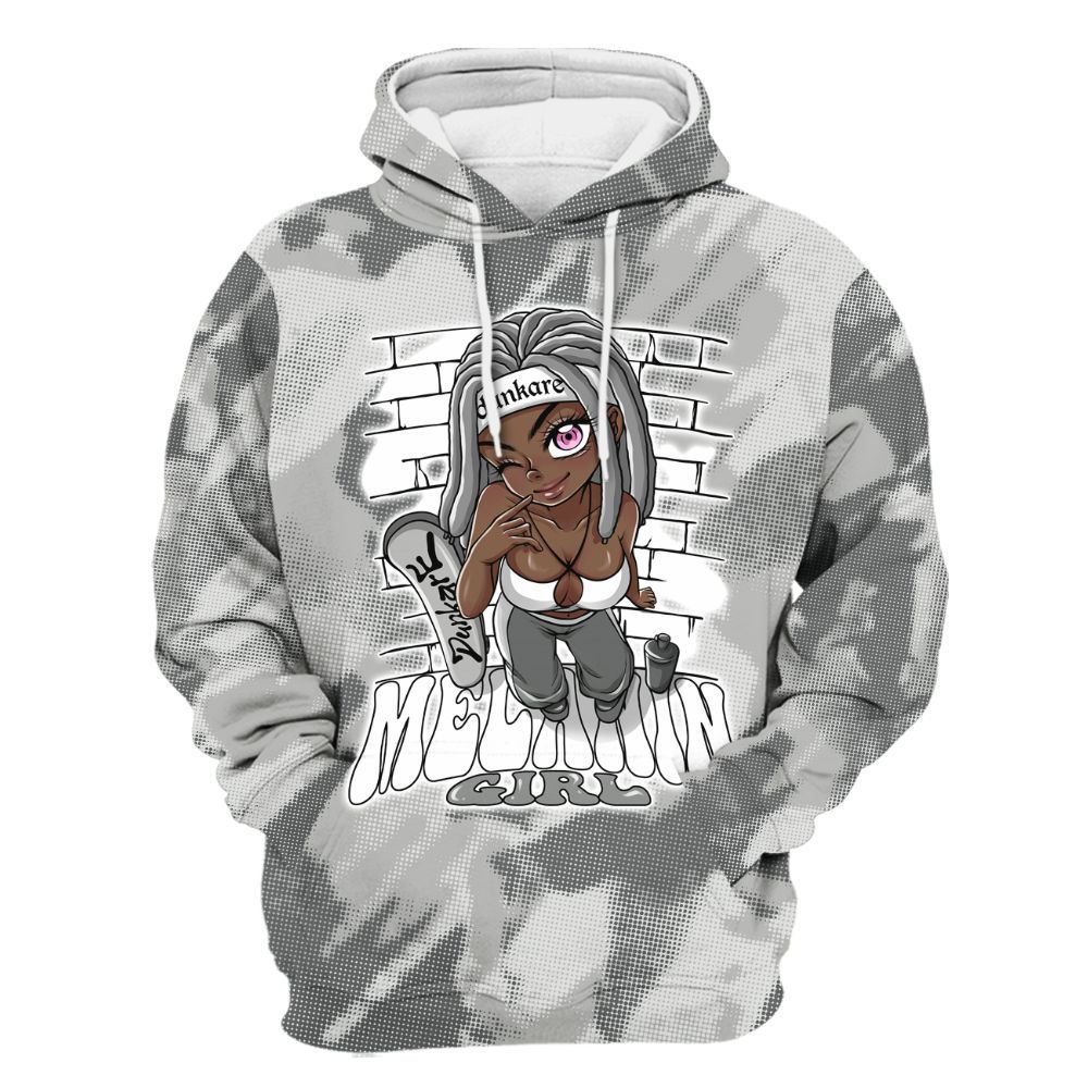 Hoodie To Match Retro Wet Cement 4s - MelaninGirl Abstract Halftone All Over Print