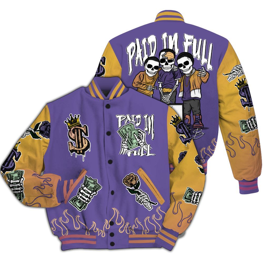 Varsity Jacket To Match Book Sunset 1s - Fire Everybody Paid In All Over Print