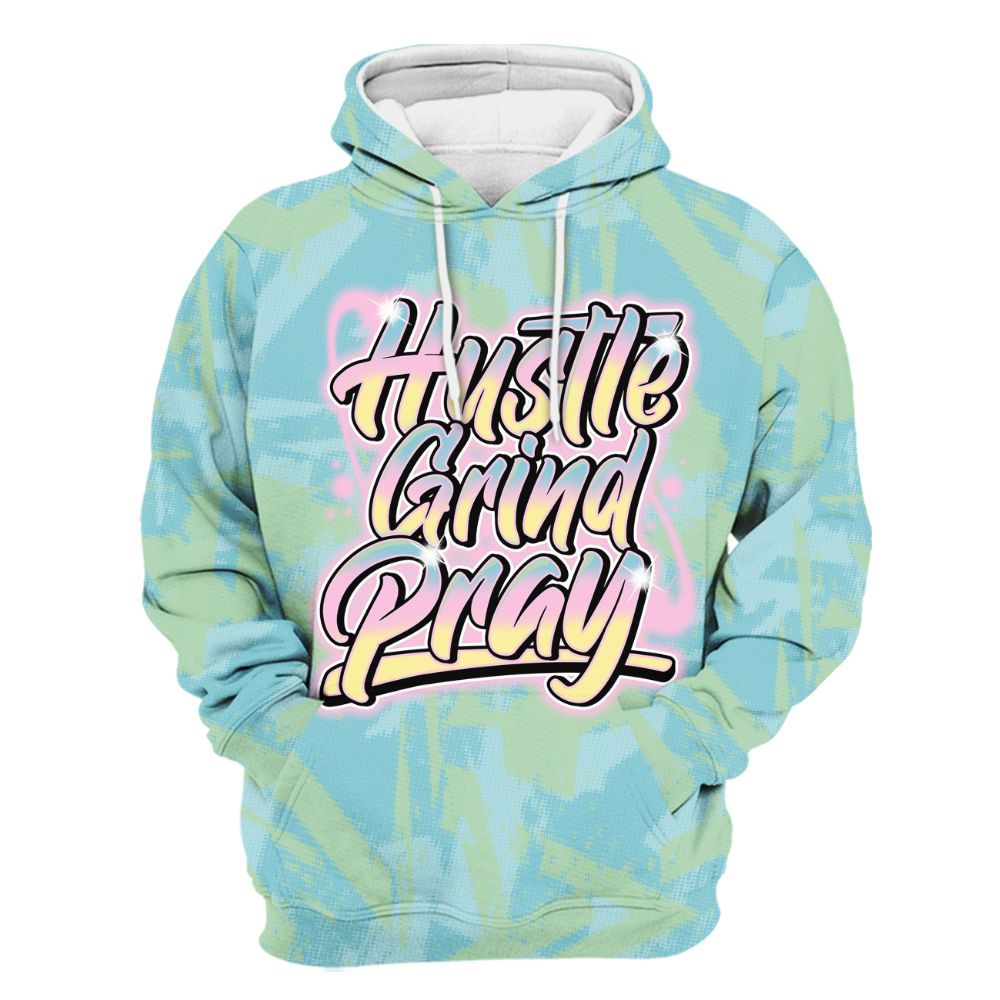 Hoodie To Match SB Dunk Low Visty - Hustles And Prayer Graphic Halftone All Over Print