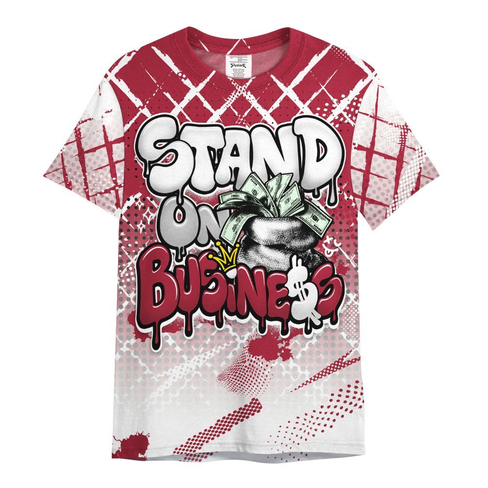 Shirt To Match High OG Chicago Shadow 1s - Halftone Stand Business Dripping All Over Print