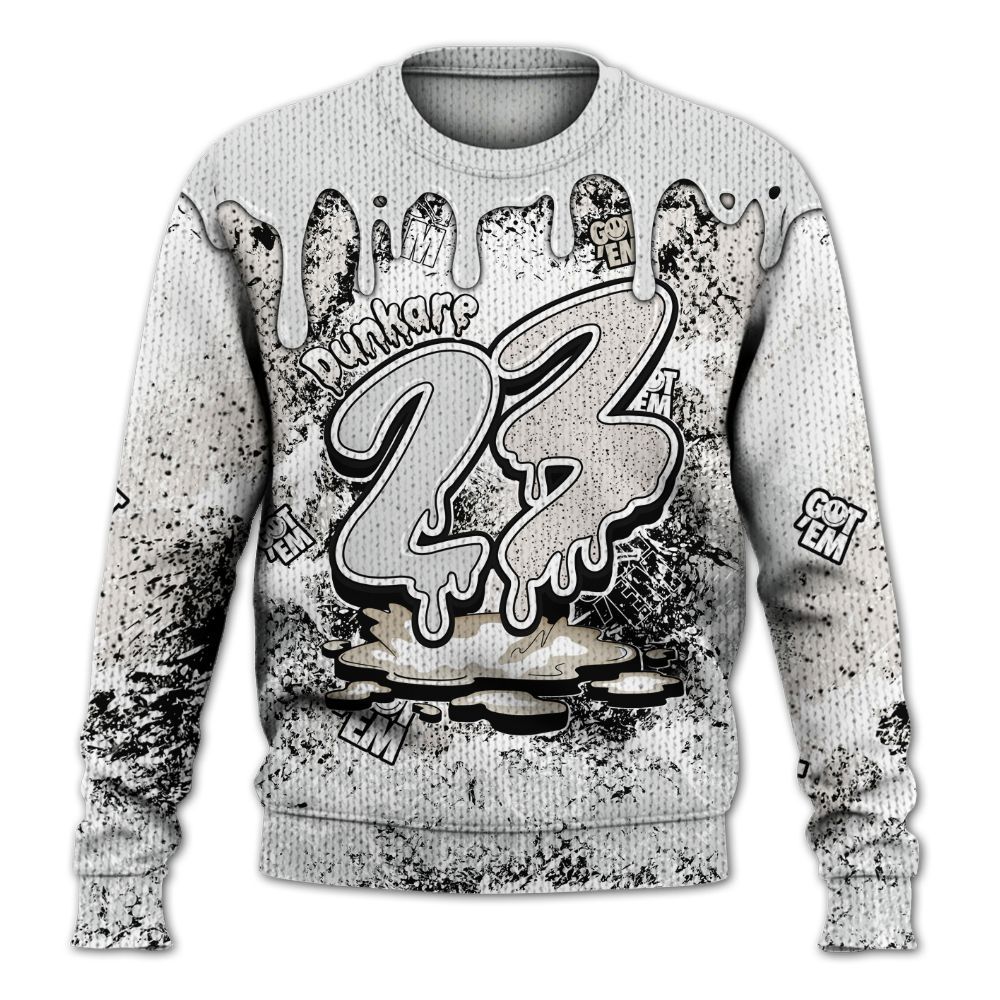 Knitted Sweater To Match Retro Reverse Metallic 5s - Dripping 23 Drip