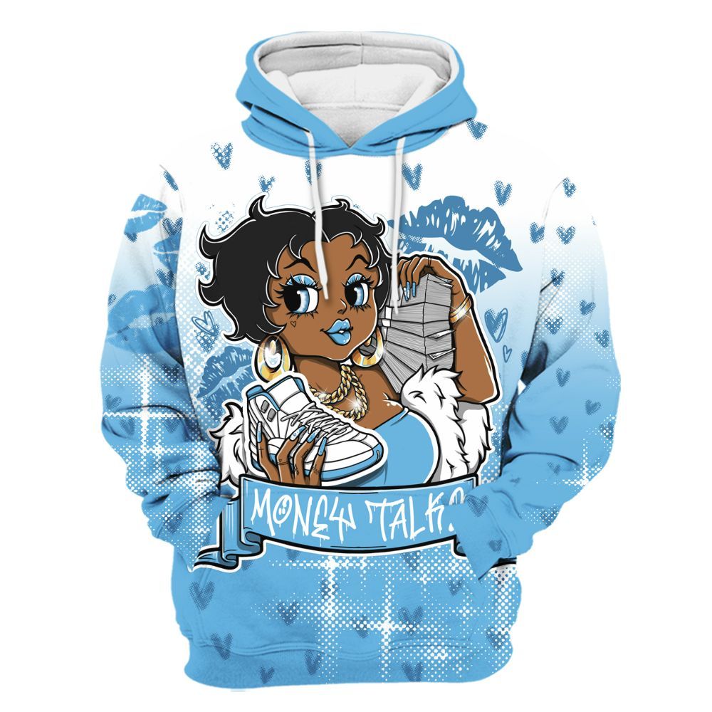 Hoodie To Match Melo 12s - Moneys Talks Girl All Over Print