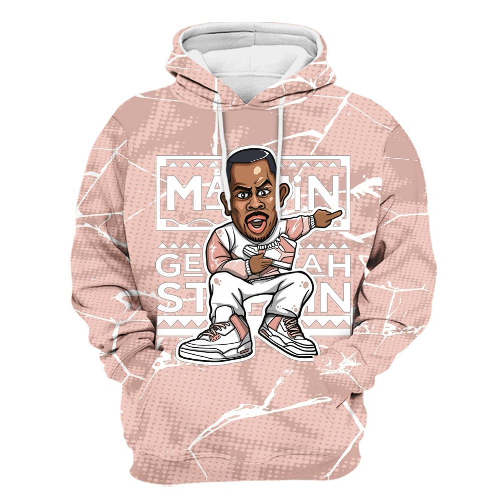 Hoodie To Match Low Legend Pink 11s - Get Tag Sneakers Steppin' Graphic Crack All Over Print