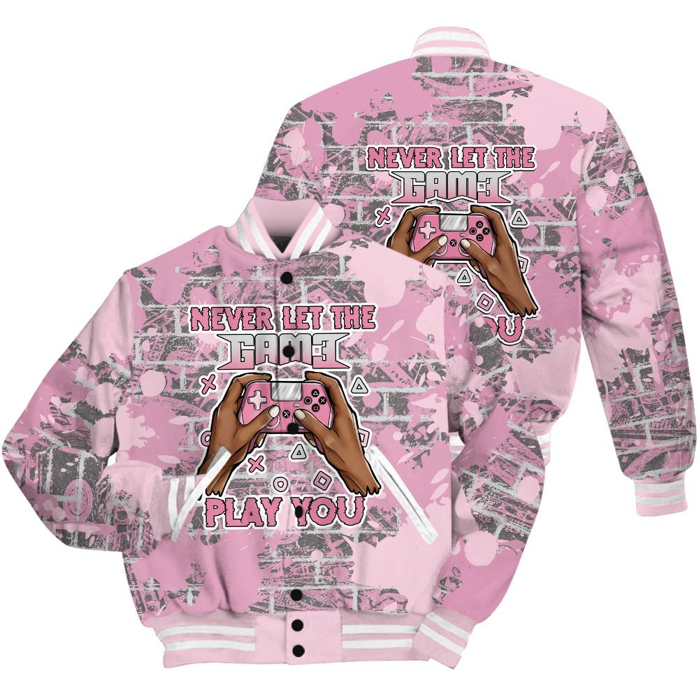 Varsity Jacket To Match Orchid 4s Shirt - PlayGame Human Brick All Over Print