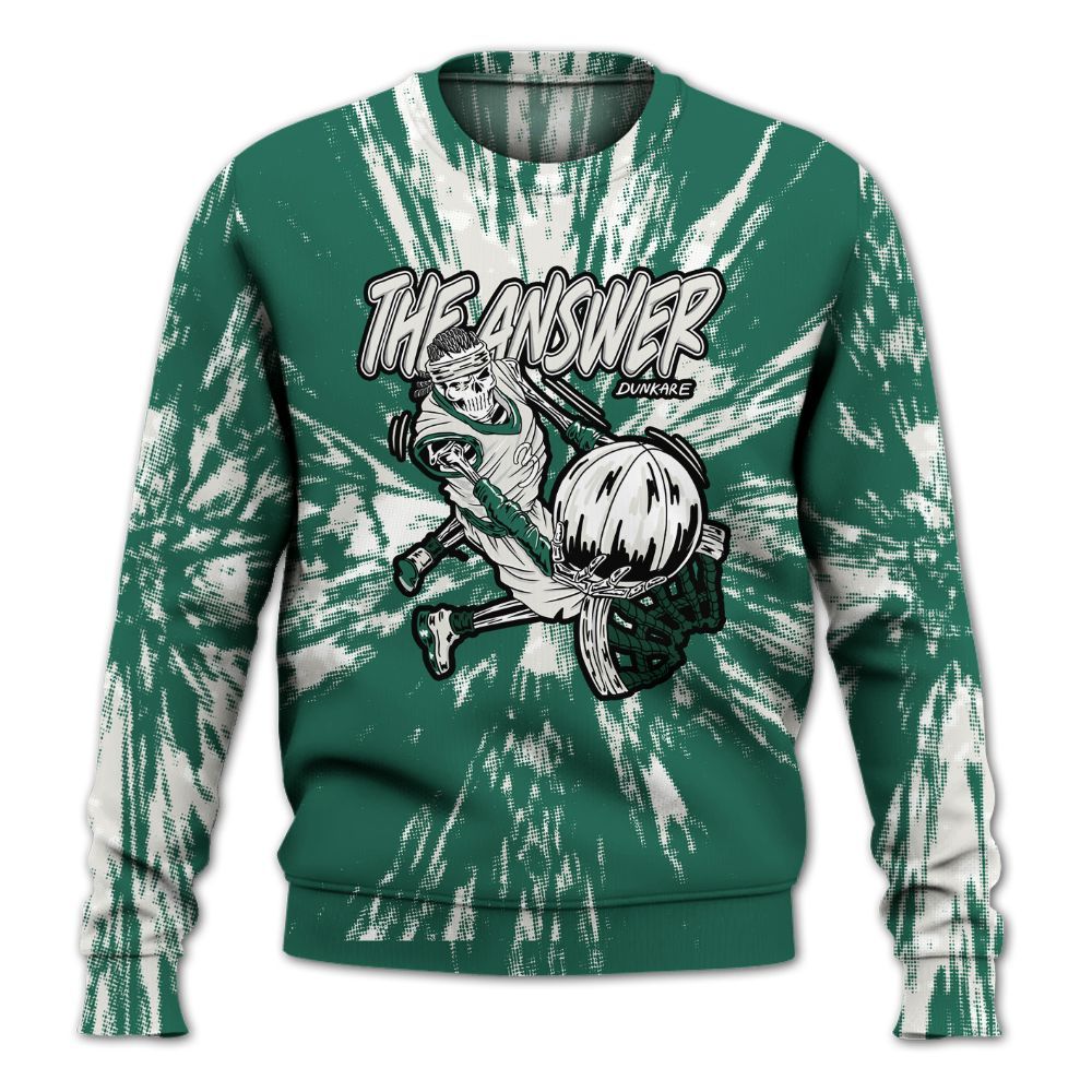 Sweatshirt To Match Oxidized Green 4s - The Answer Skeleton Luxury All Over Print