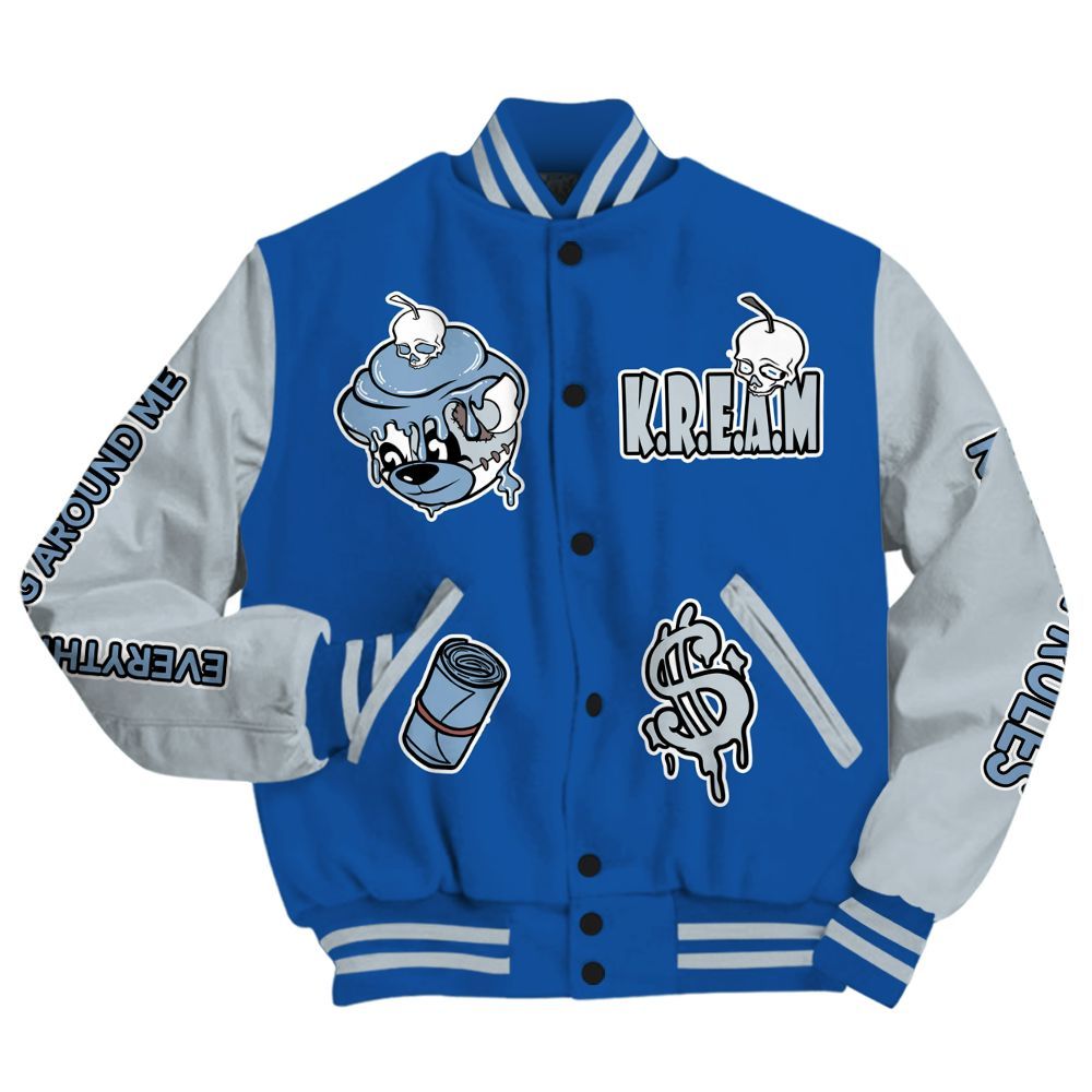 Varsity Jacket To Match Low Space Royal 11s - Loot Bear All Over Print