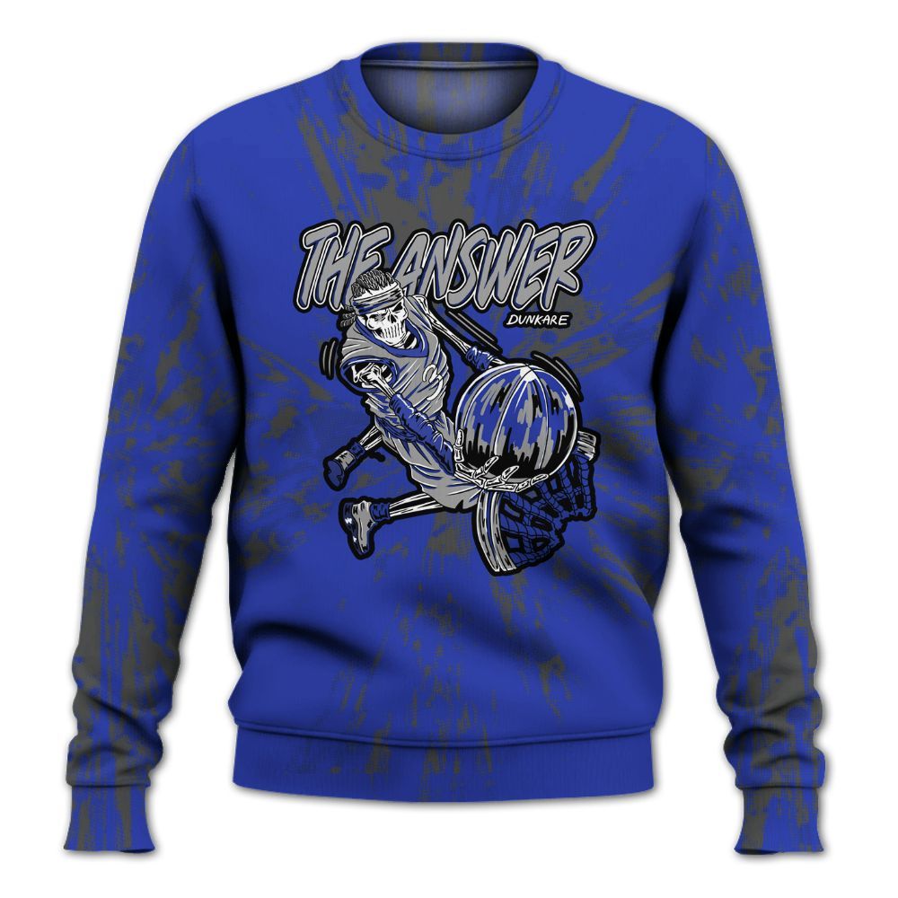 Sweatshirt To Match Air Max Plus Black Racer Blue - The Answer Skeleton Luxury All Over Print