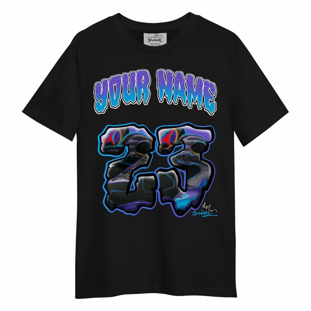Shirt To Match Retro Aqua 8s - Custom Name Shoes Drip 23 Graphic