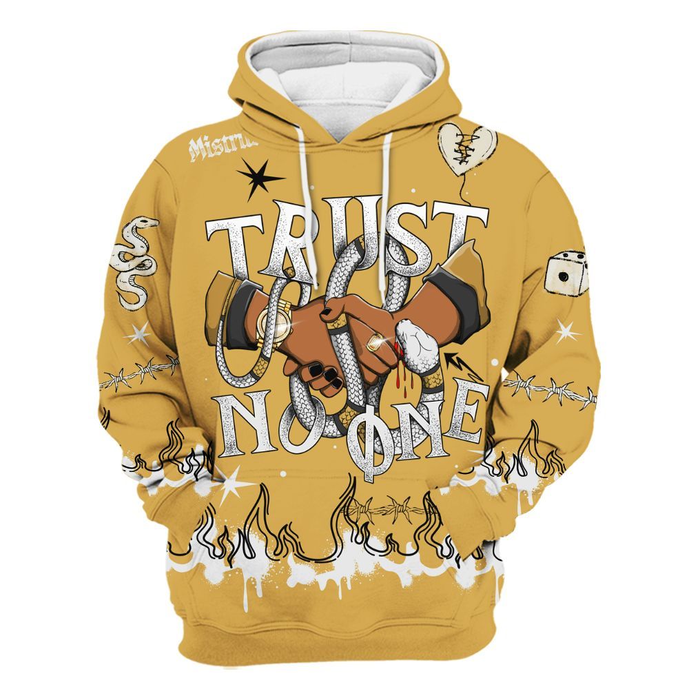 Hoodie To Match Retro Light Ginger 14s - Trust No One Snake-Bite Doodle Crayon All Over Print