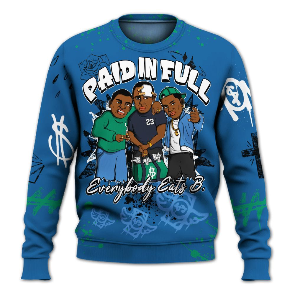 Sweatshirt To Match 95 Big Bubble Slate - Everybody Paid In Full Crayon All Over Print