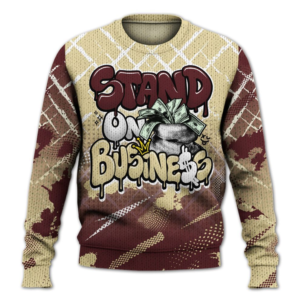 Knitted Sweater To Match Women Phantom 12s - Halftone Stand Business Dripping