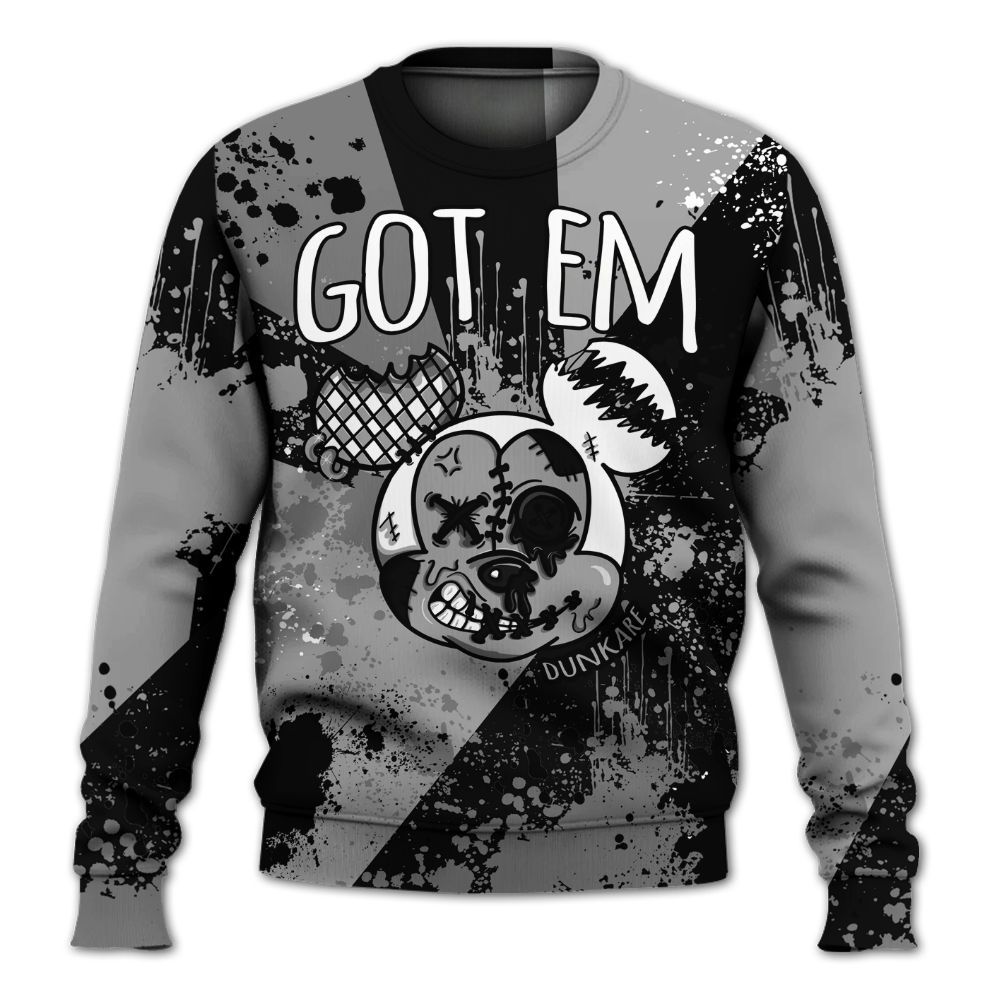 Sweatshirt To Match Black Wolf Grey 12s - Got Em Drip All Over Print