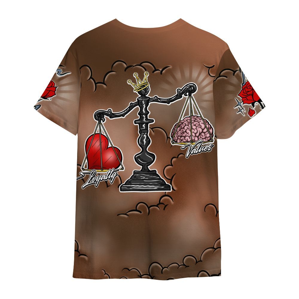 Shirt To Match Air Foamposite Metallic Copper - Loyalty Wins Everything All Over Print