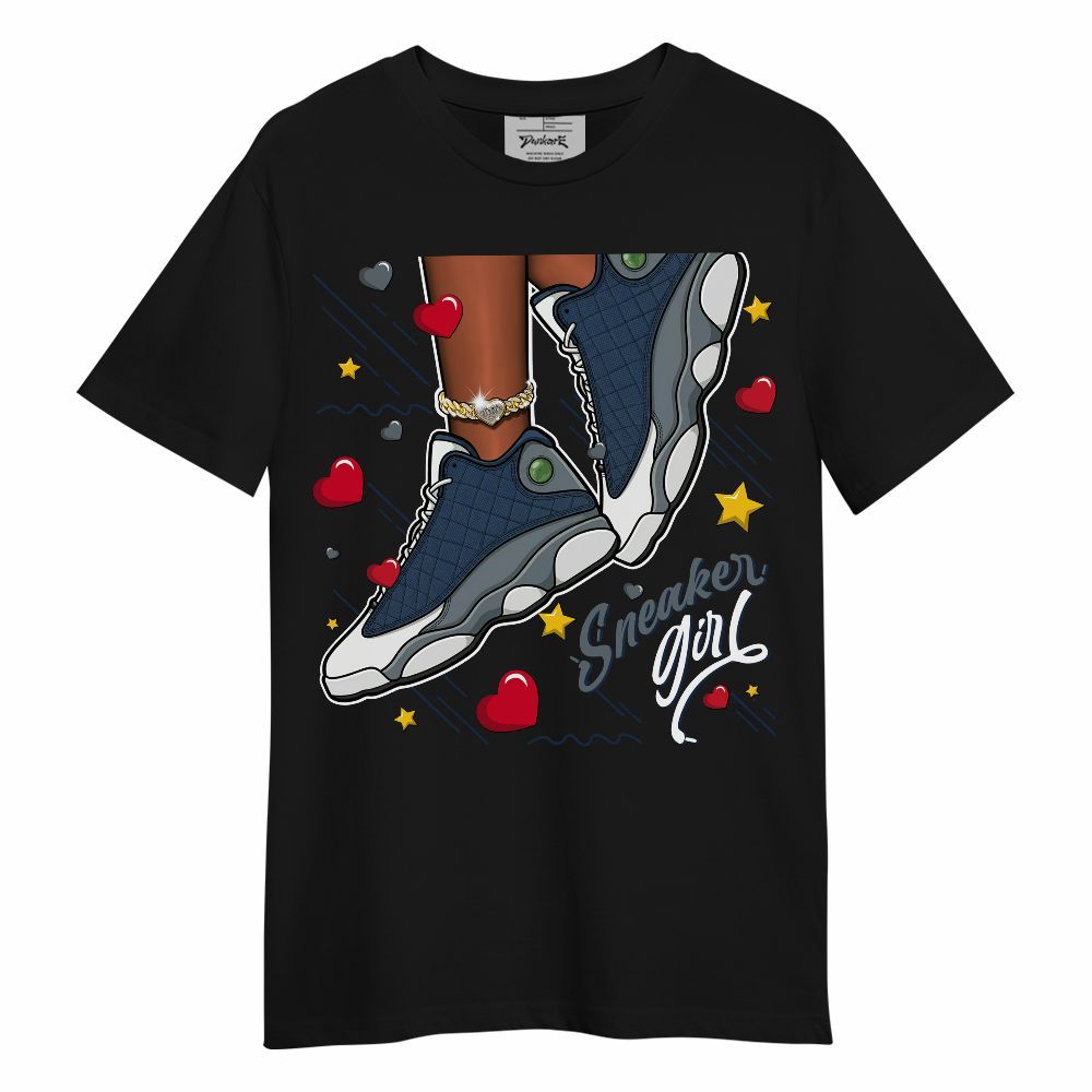 Shirt To Match Retro Flint 2026 13s - SNEAKER Girl Heart Flying Graphic