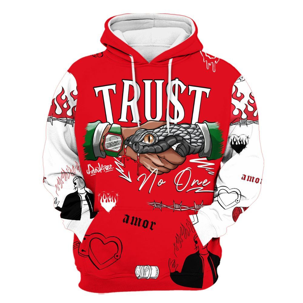 Hoodie To Match Chicago 13s - Snake Trust No One All Over Print