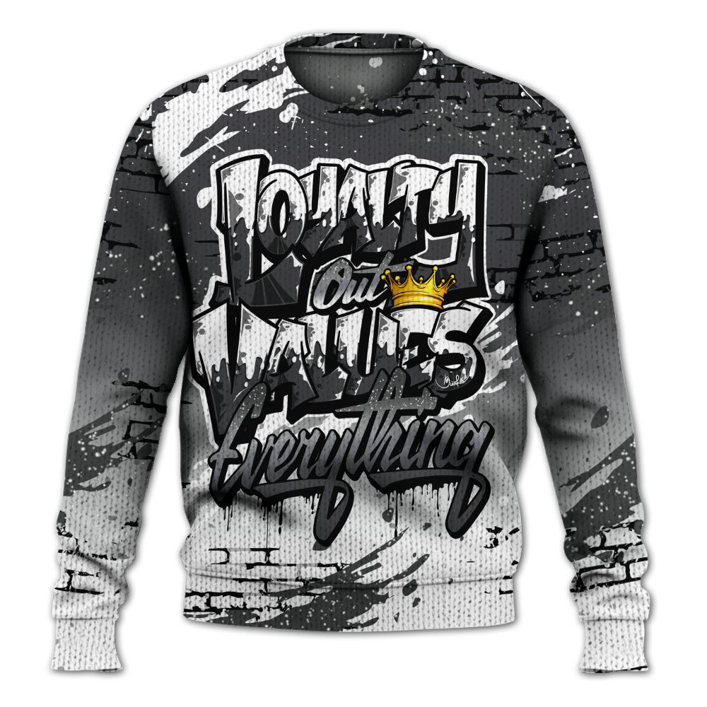 Knitted Sweater To Match Fear 4s - Values Of Loyalty Drip