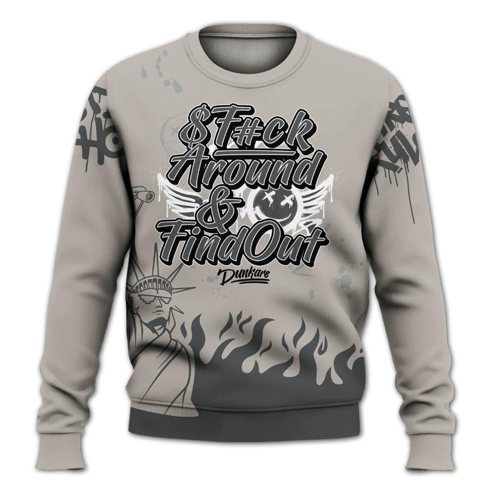 Sweatshirt To Match Dunk Low Appears Oreo - Graphic Fck Around Find Out All Over Print