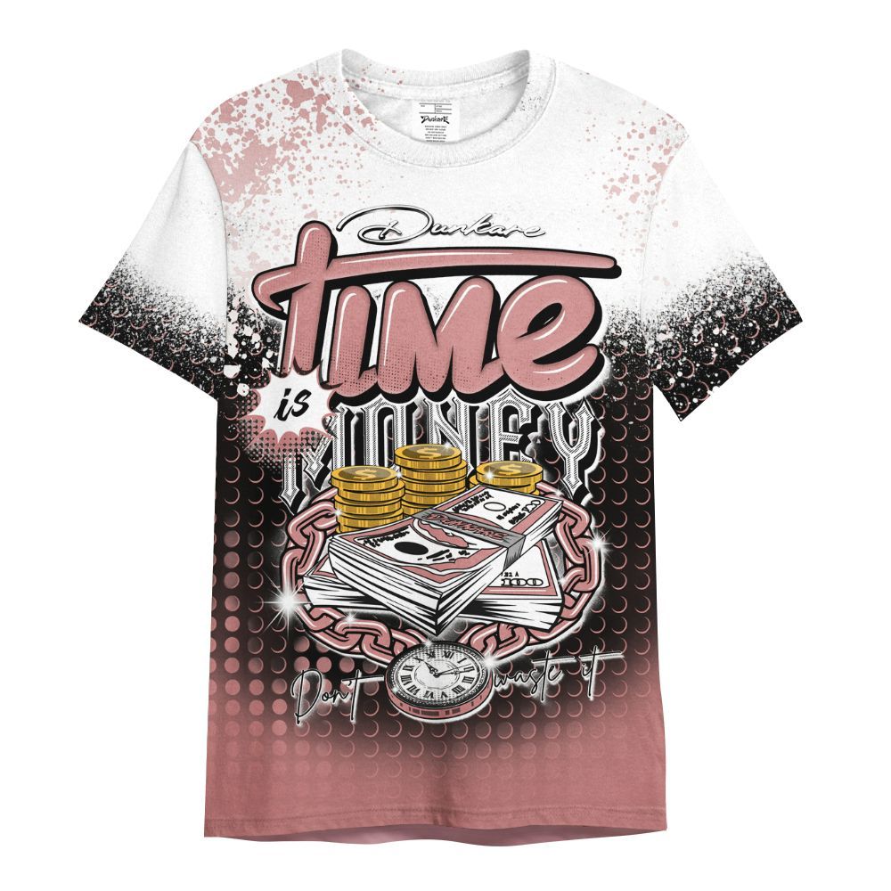 Shirt To Match Low OG Rust Pink 1s - Halftone Time Is Money All Over Print