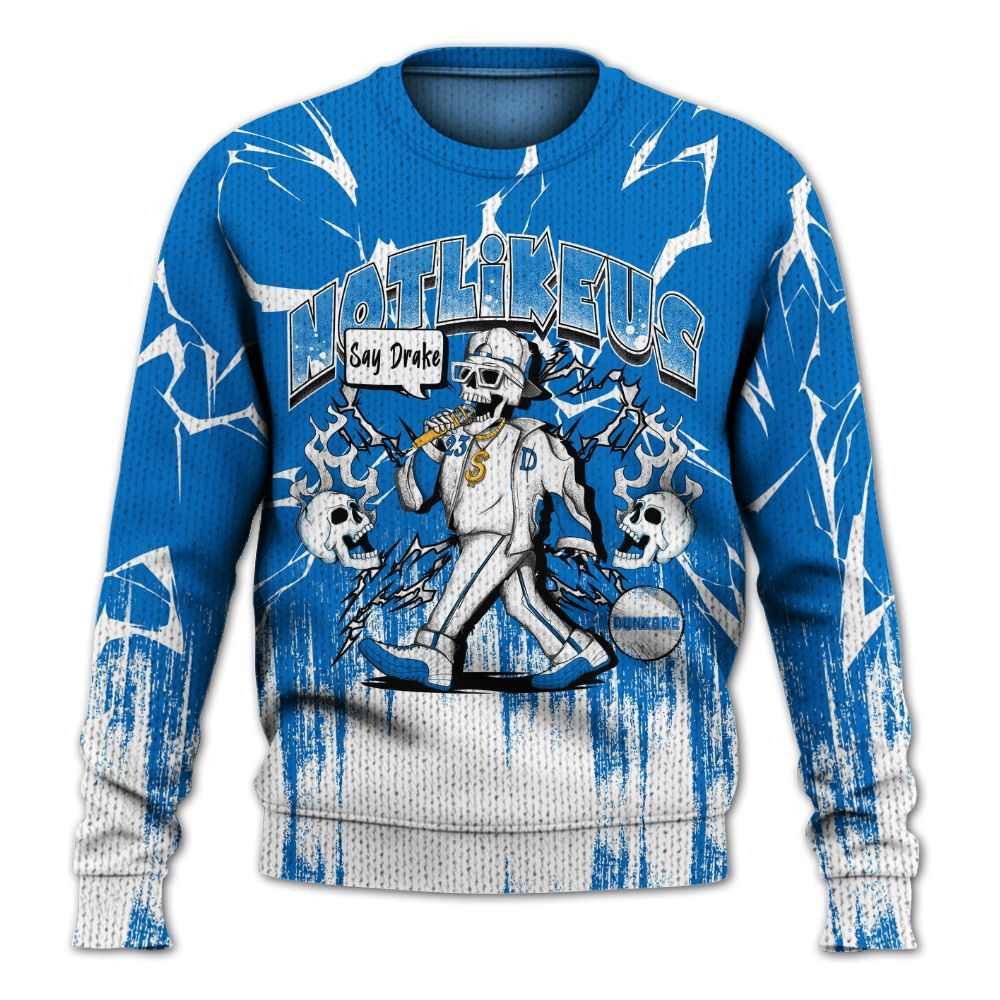 Sweater To Match Blueberry 12s - Don't Like Us Graphic