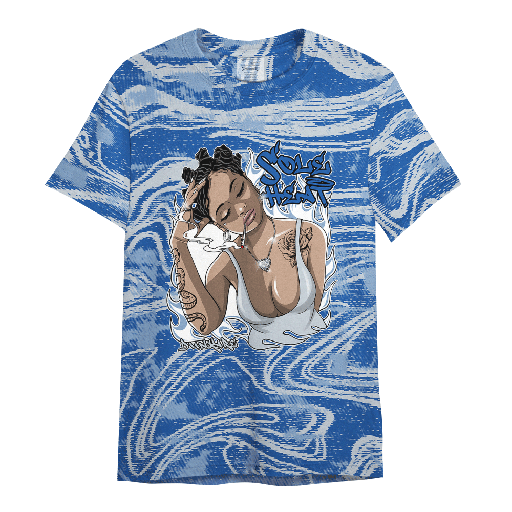 Shirt To Match Low Space Royal 11s - Sole Heat Unique Blurry Graphic Shirt Unisex