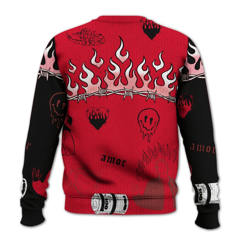 Knitted Sweater To Match Air Max Sunder Gore Tex Fire Red - Snake Trust No One