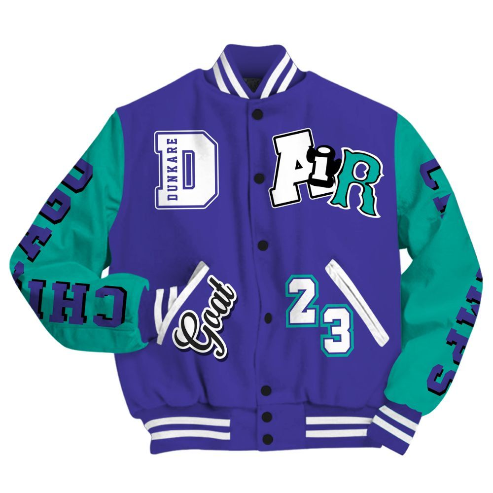 Varsity Jacket To Match Retro Grape 5s - AIR Number 23 GOAT All Over Print