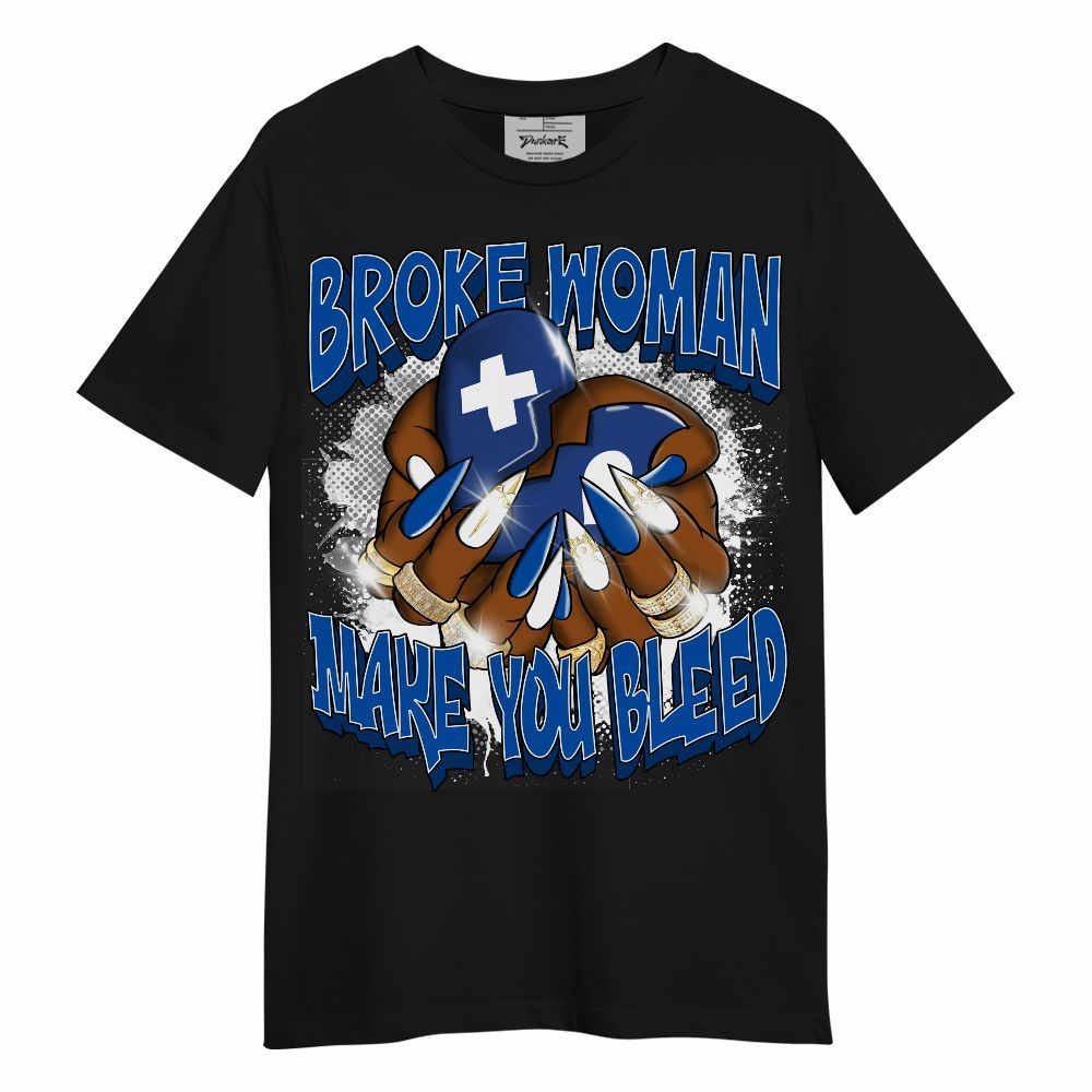 Shirt To Match Racer Blue 5s - Broke Woman Heart Retro Unisex Shirt