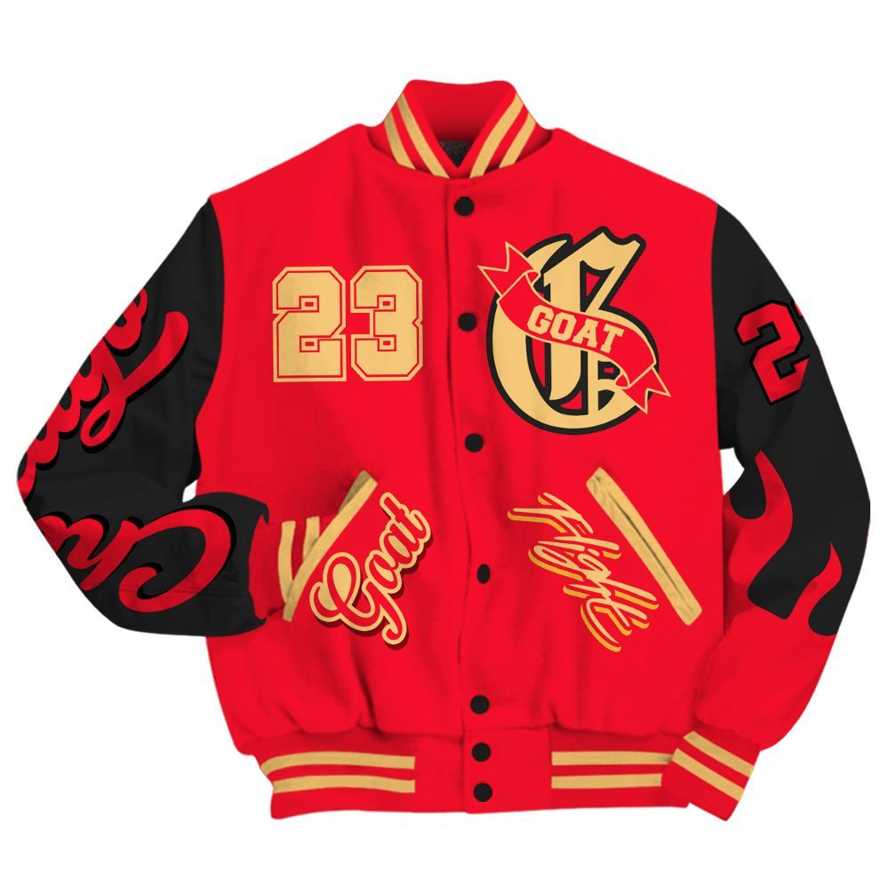 Varsity Jacket To Match KD 18 Air Bakin - The G.O.A.T Flight Streetwear All Over Print