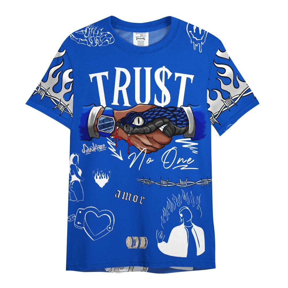 Shirt To Match Low Game Royal 1s - Trust No One Graphic All Over Print