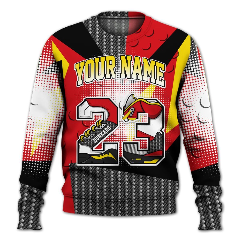 Sweatshirt To Match Ferrari 14s - Custom Name 23 5s All Over Print