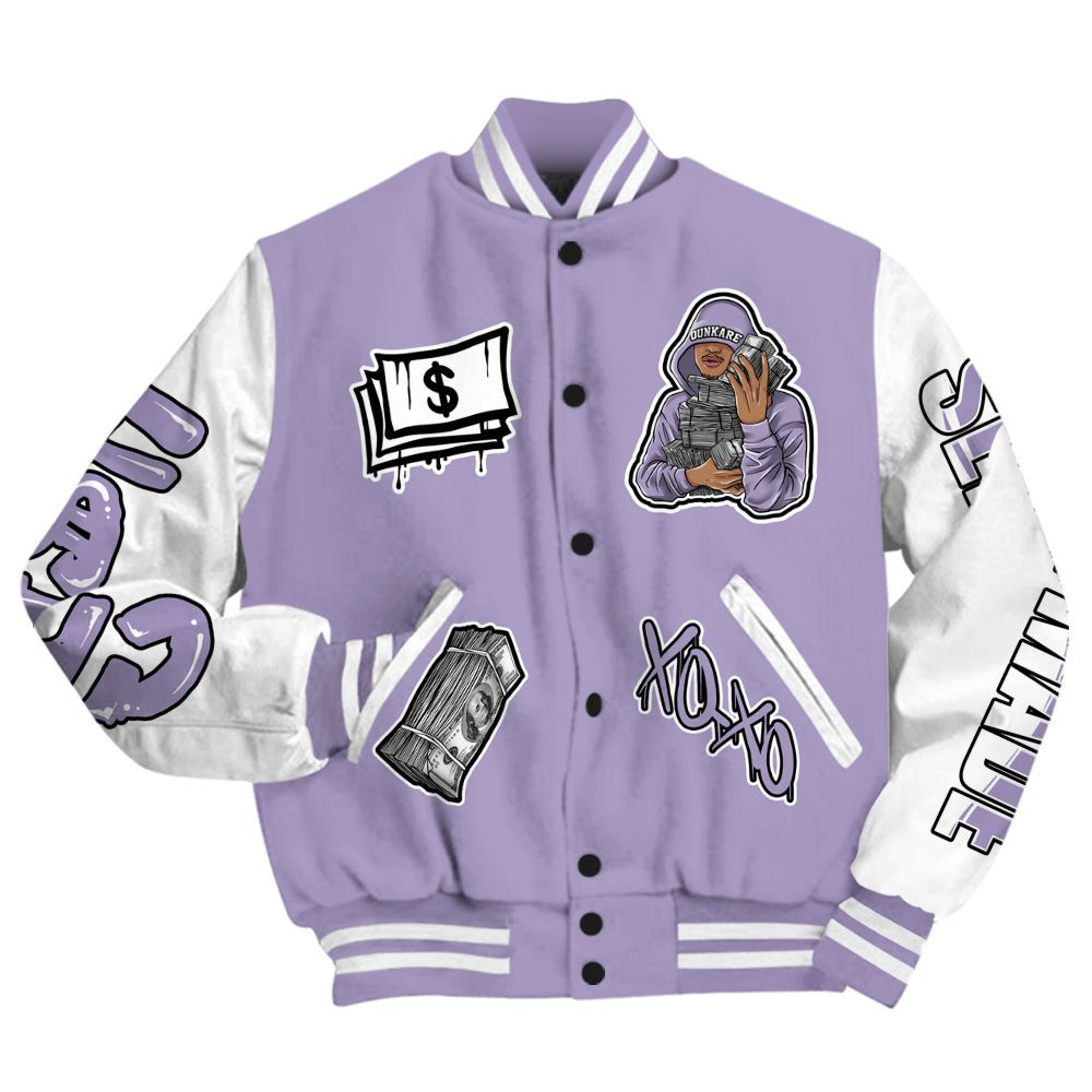 Varsity Jacket To Match Low Pure Violet 11s - Selfmade Unique All Over Print