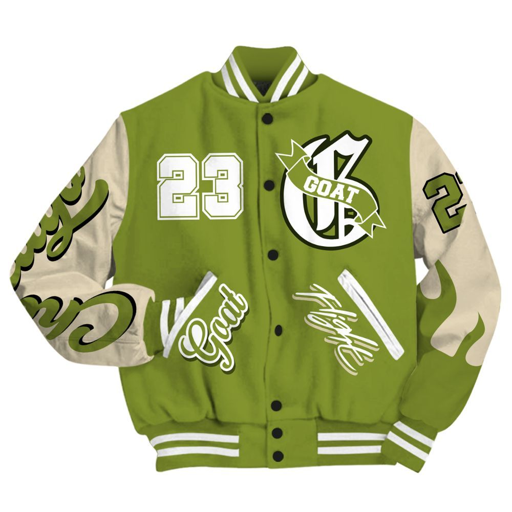 Varsity Jacket To Match SB Dunk Low Asparagus - The G.O.A.T Flight Streetwear All Over Print