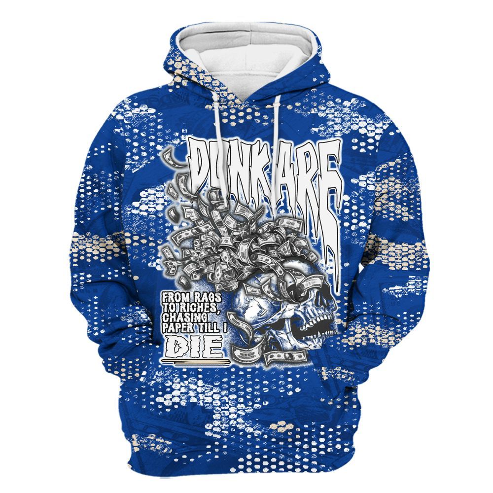 Hoodie To Match Low Game Royal 1s - From Rags To Riches All Over Print