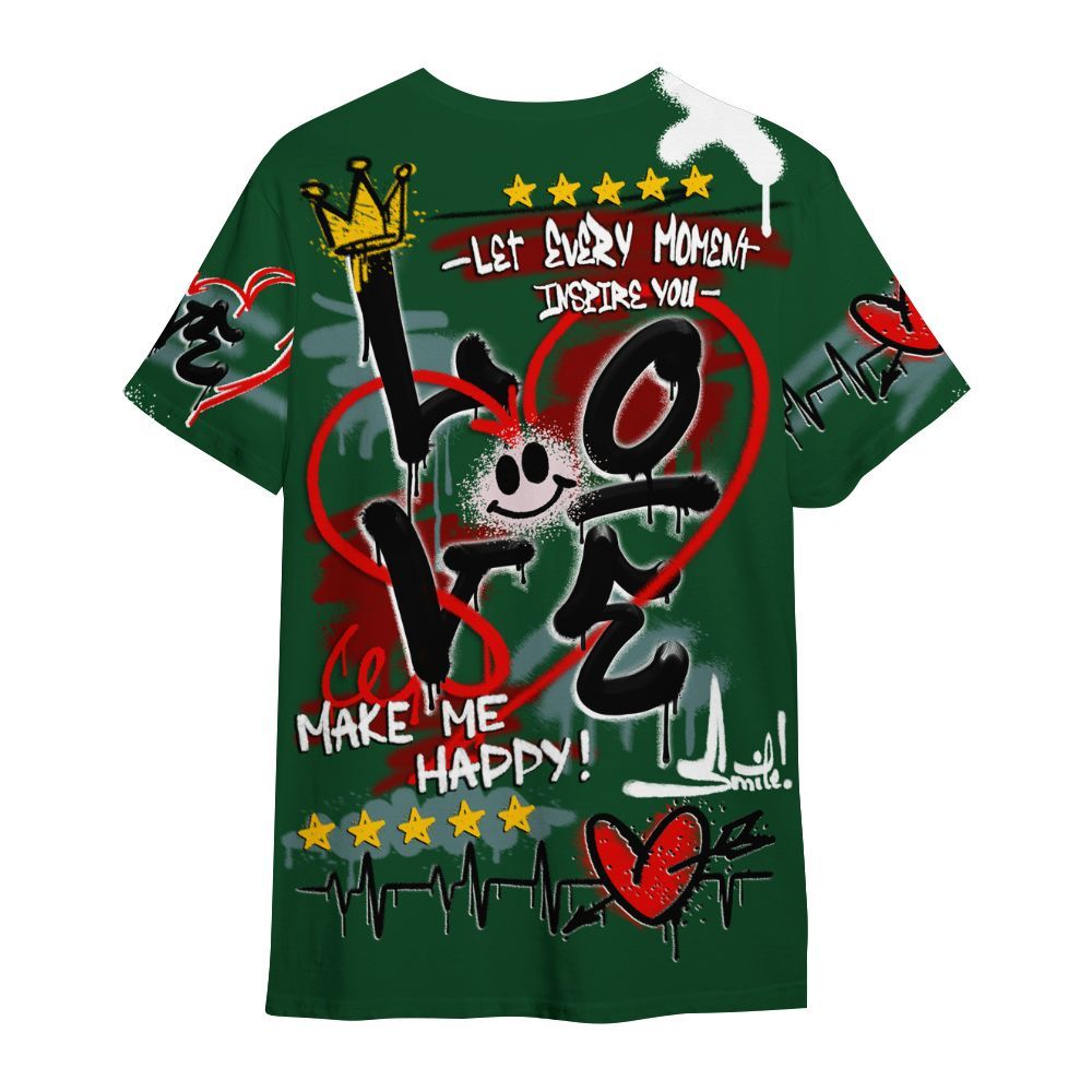 Shirt To Match Concrete Rose 3s - Happy Love Beats Graffiti Streetwear All Over Print
