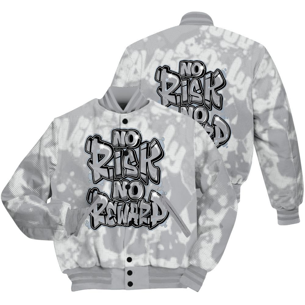 Varsity Jacket To Match Low OG Wolf Grey 1s Shirt - No Risks No Reward Street All Over Print