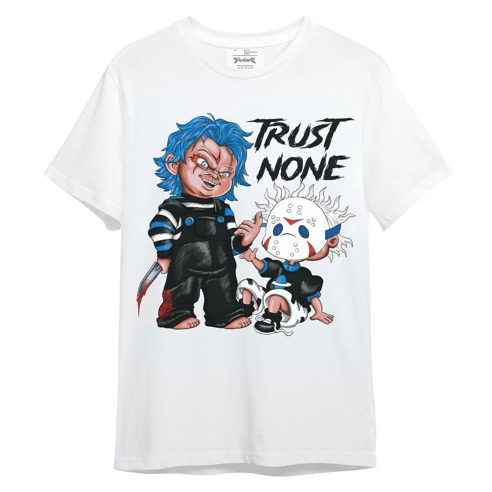 Shirt To Match High OG FragmentxULA White Black 1s - Trust No One Scary Graphic
