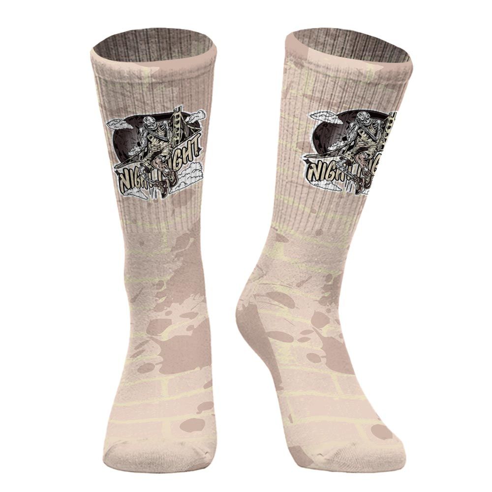 Sock To Match A Ma Maniere X Fossil Stone 4s - Seeya Skeleton Brick