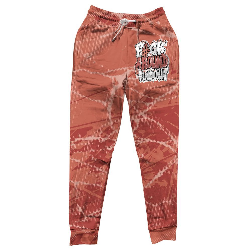 Sweatpant To Match Dune Red 13s - F Around Find Out Graphic Profound All Over Print