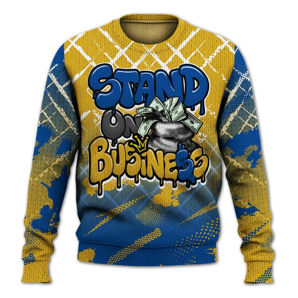Knitted Sweater To Match High Laney 1s - Halftone Stand Business Dripping