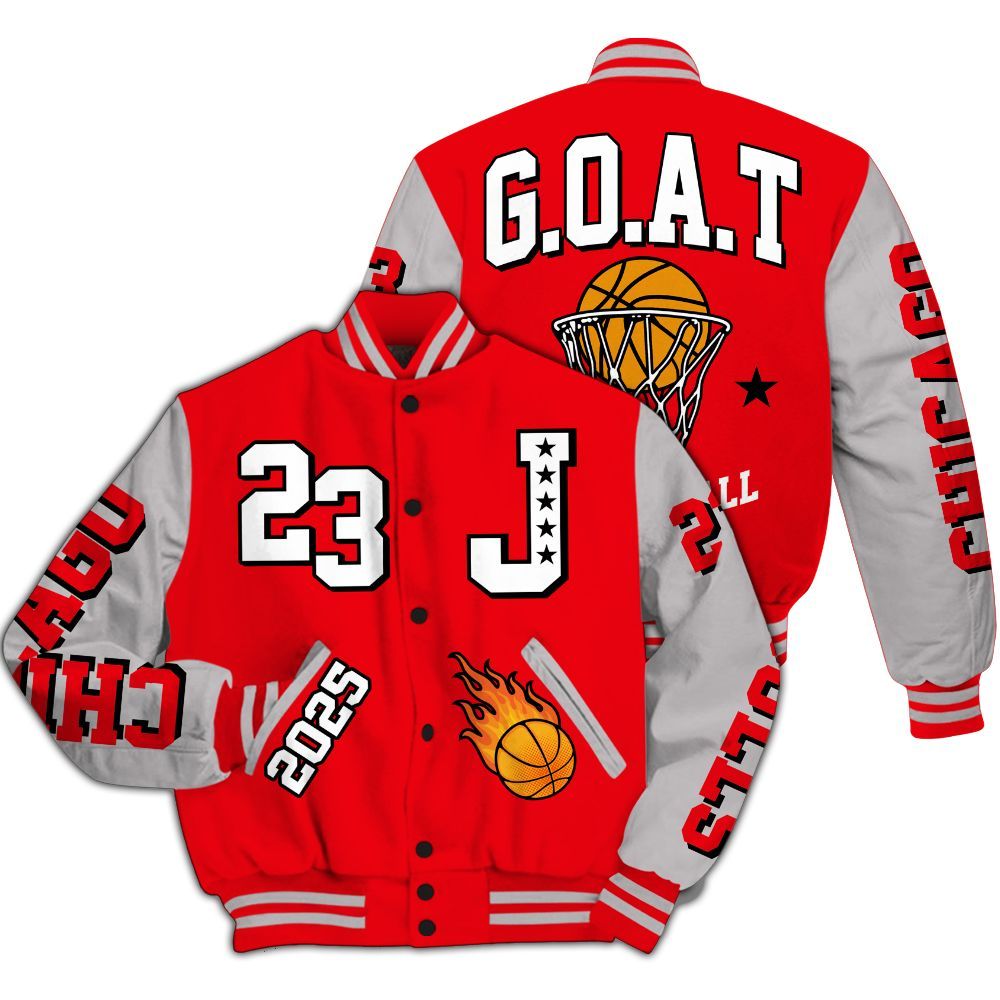 Varsity Jacket To Match Air Max 1 Low Poly - Chicago 23 Basketball All Over Print