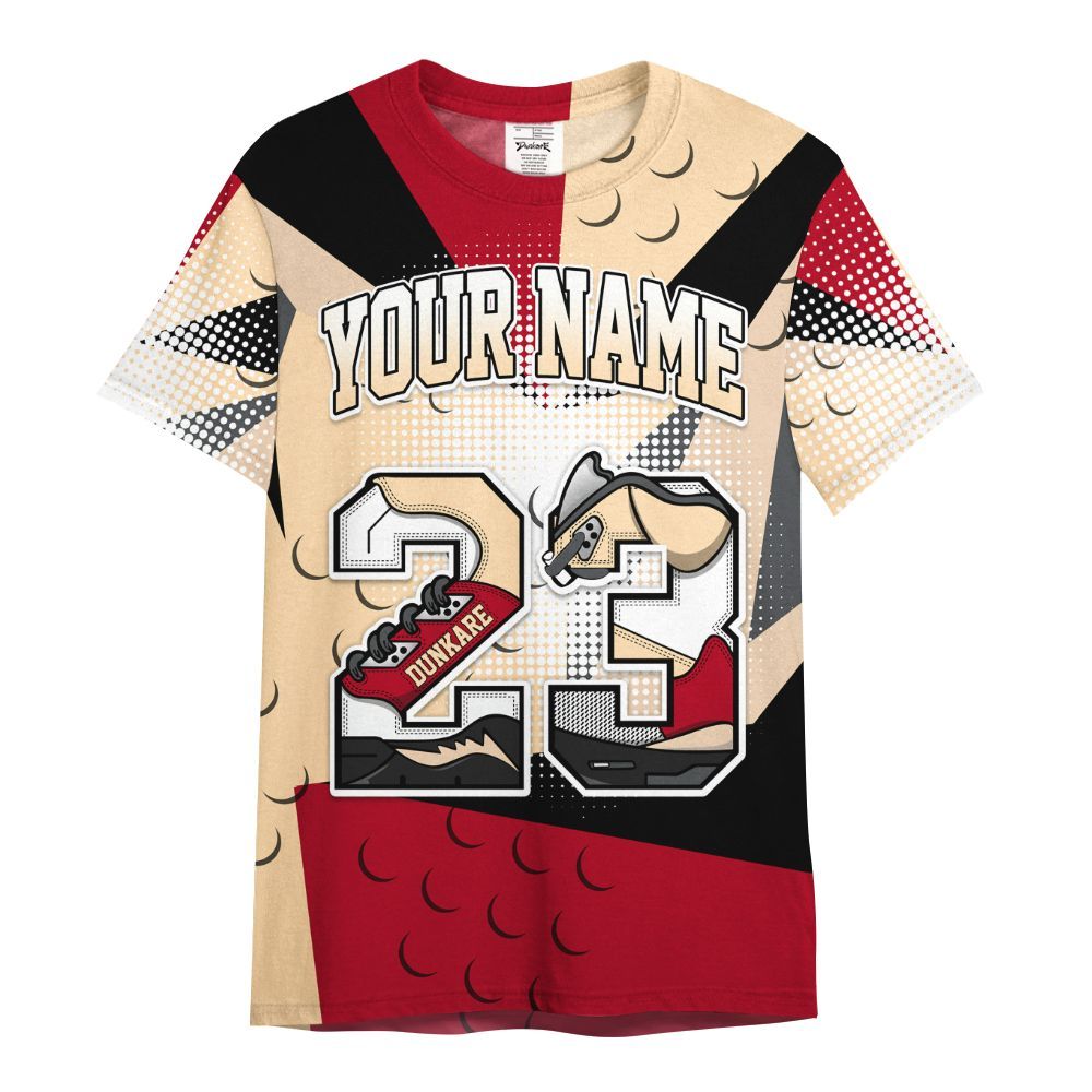Shirt To Match Retro Pizza GS 4s - Poly Custom Name Number 23 5s All Over Print