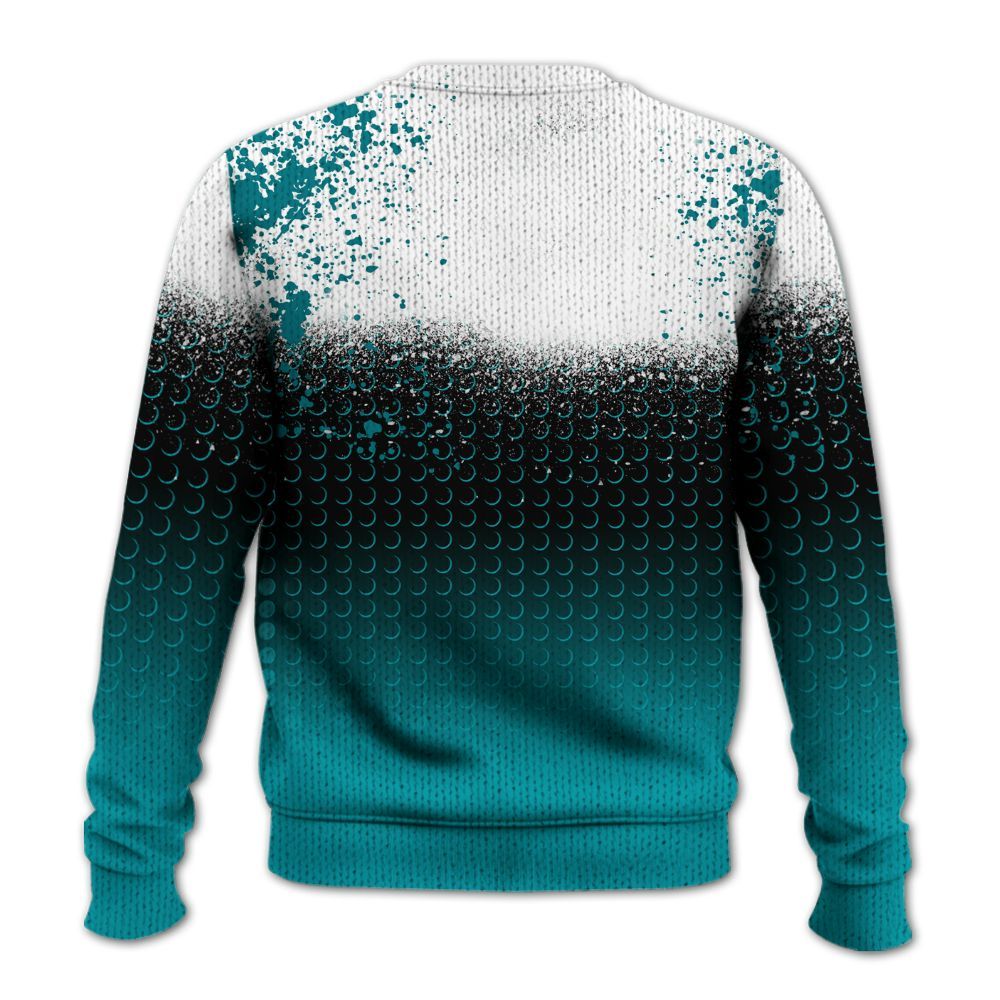 Knitted Sweater To Match Air Griffey Max Aquamarine 1s - Halftone Time Is Money