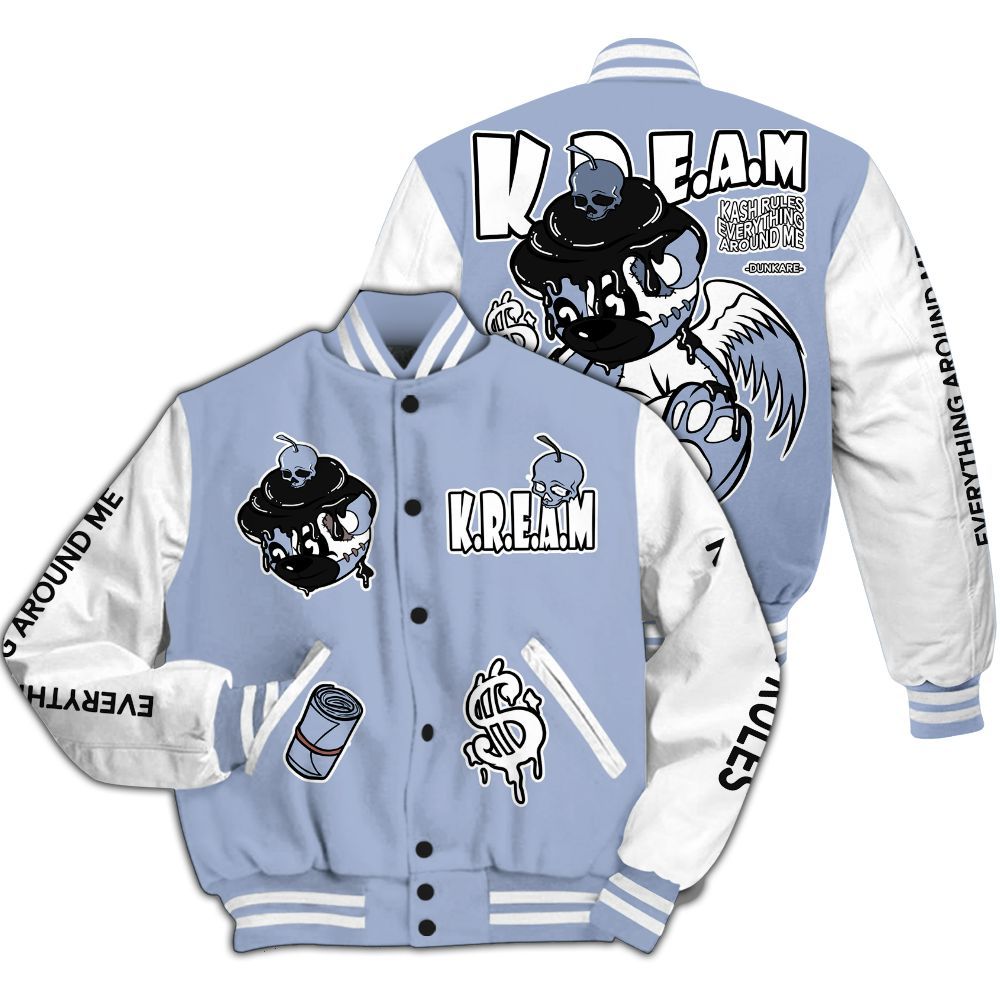 Varsity Jacket To Match Retro Blue Grey 13s - Loot Bear All Over Print