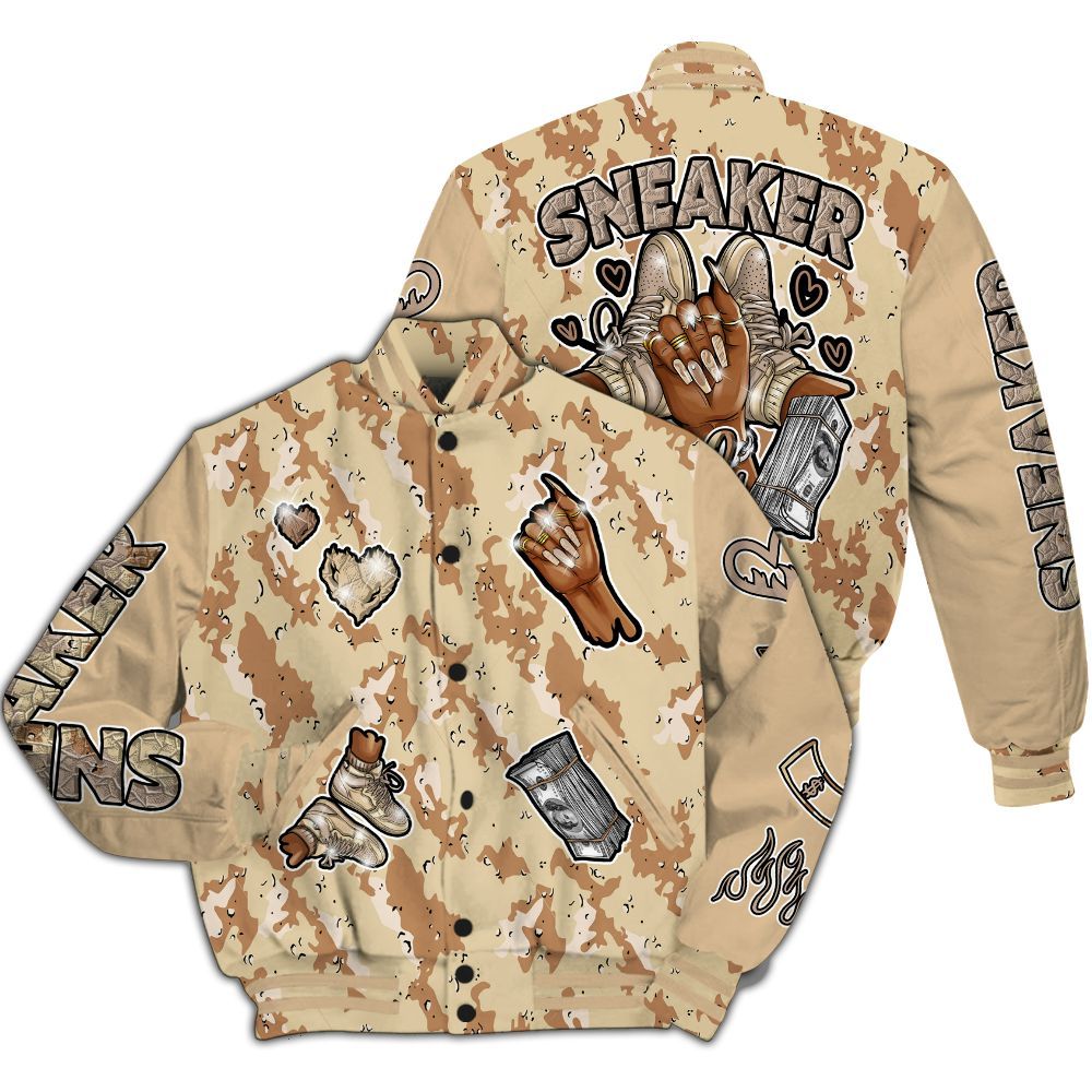 Varsity Jacket To Match Desert Camo 3s - Sneakerz Girlz All Over Print