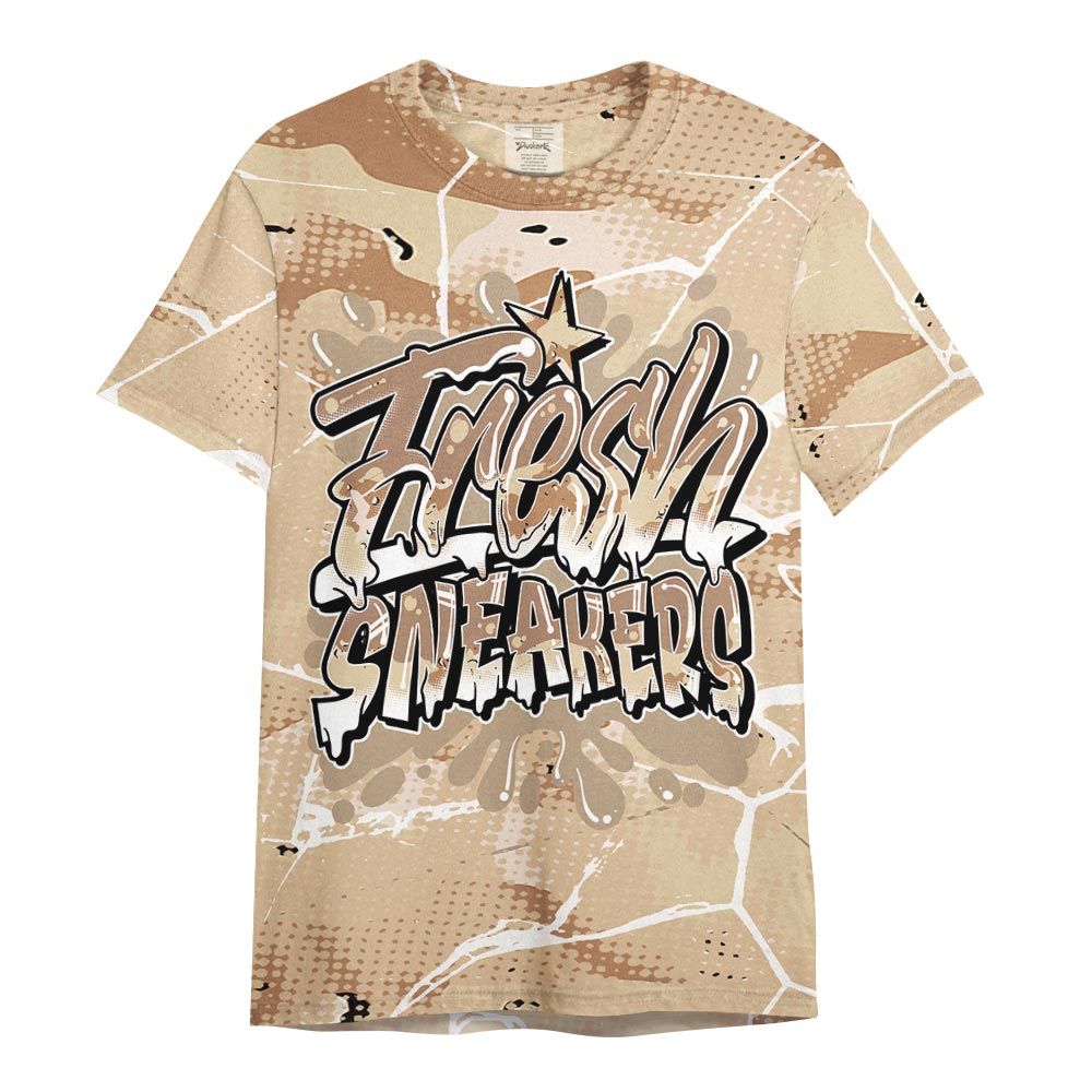 Shirt To Match Desert Camo 3s - Fresh Shoe White Graphic Crack Shirt Unisex
