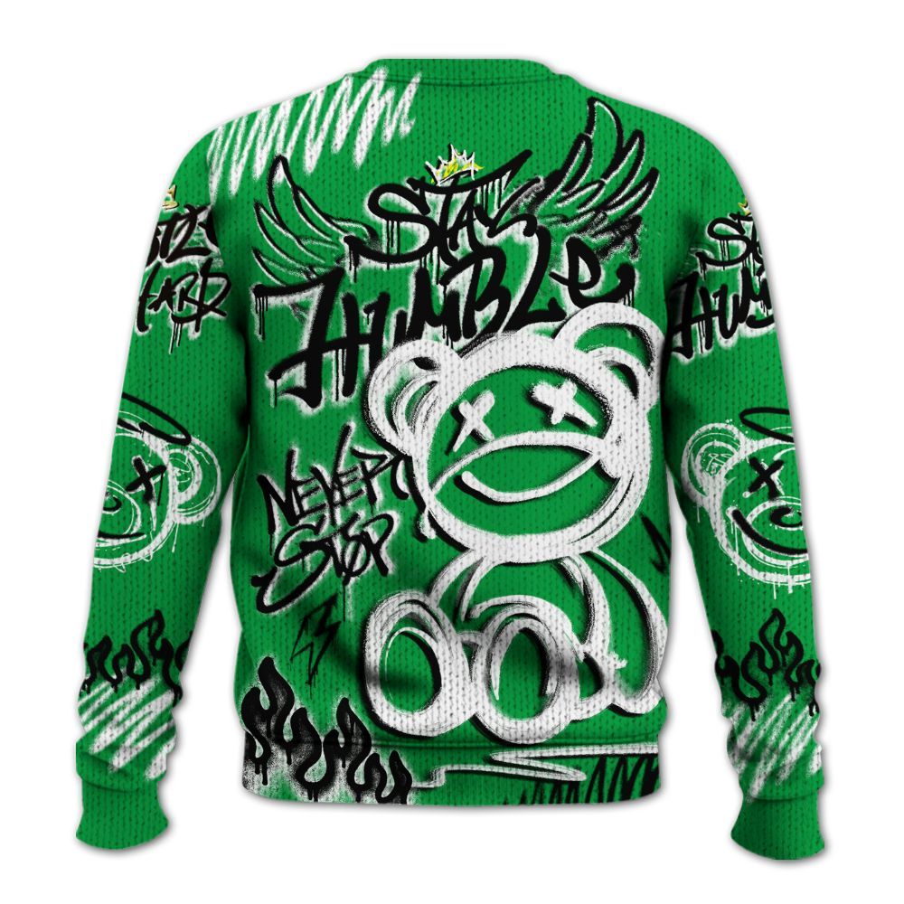 Knitted Sweater To Match Low Lucky Green 1s - Humble Drip Streetwear Graffity