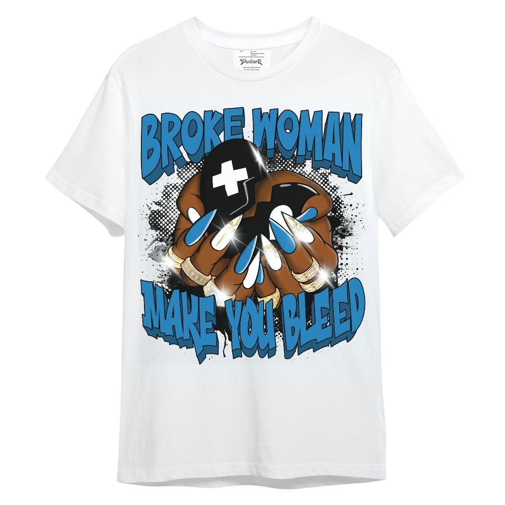 Shirt To Match Retro University Blue 9s - Broke Woman Heart Retro Unisex Shirt