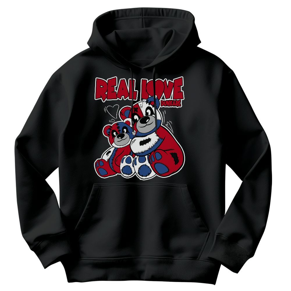 Sweatshirt To Match Air Griffey Max Black Red Navy Blue 1s - Sincere Fondness Bear Graphic